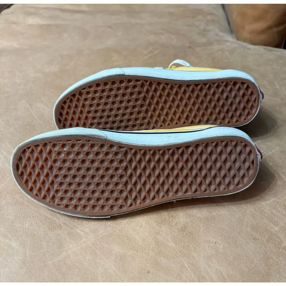 Vans Old Skool Classic Low Gray Suede Pro Skate Shoes Yellow Mens Size 10 - Picture 7 of 8